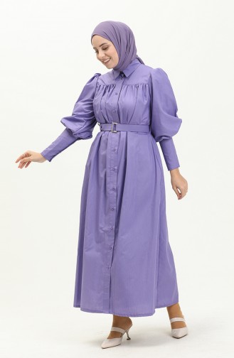 Belted Dress 0010-02 Purple 0010-02