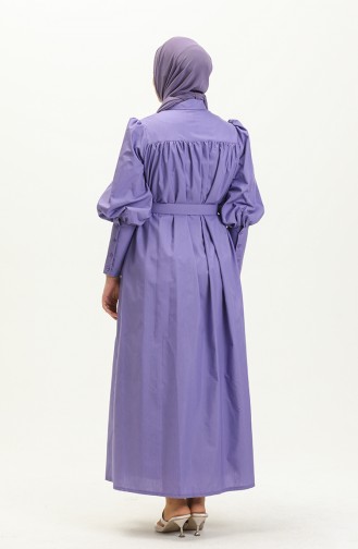 Belted Dress 0010-02 Purple 0010-02