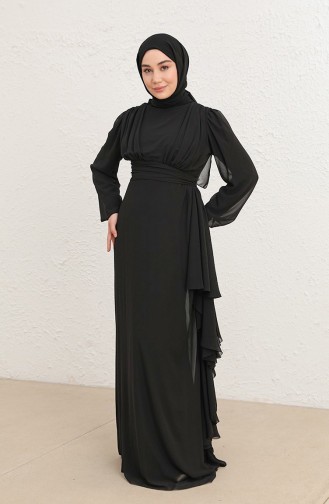 Schwarz Hijab-Abendkleider 5718-15