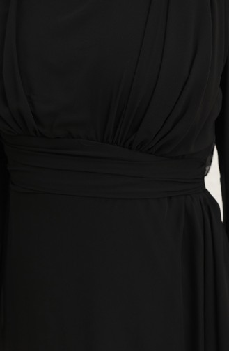 Schwarz Hijab-Abendkleider 5718-15