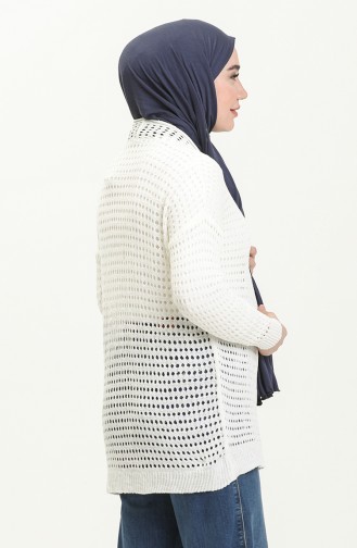 Triko Kazak Hırka İkili Takım 1088-01 Ekru