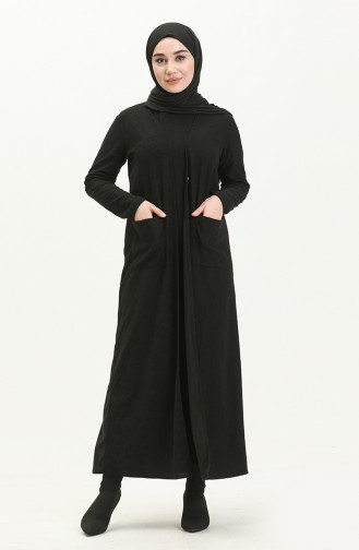 بدلة ثنائية كارديجان وفستان بدون أكمام 5502-04 أسود 5502-04