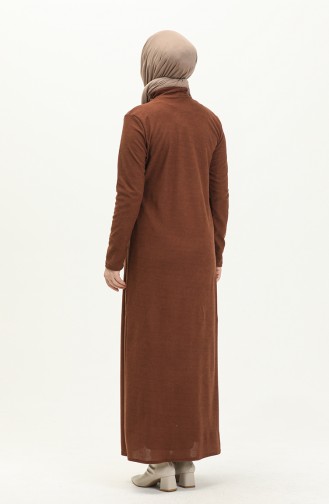 بدلة ثنائية كارديجان وفستان بدون أكمام 5502-05  بني 5502-05