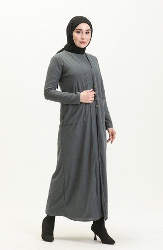 بدلة ثنائية كارديجان وفستان بدون أكمام 5502-06 رمادي غامق 5502-06