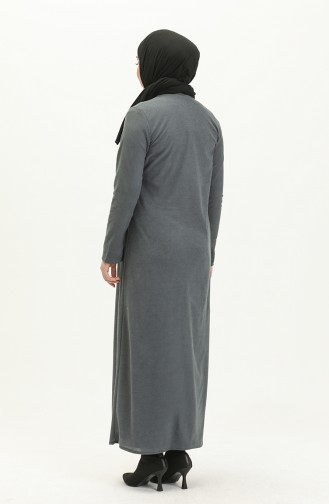بدلة ثنائية كارديجان وفستان بدون أكمام 5502-06 رمادي غامق 5502-06
