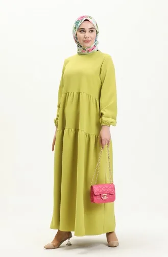 Robe Plissée 1840-12 Vert Pistache 1840-12