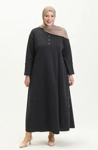Robe Grande Taille Boutonnée 4568-02 Bleu Marine 4568-02