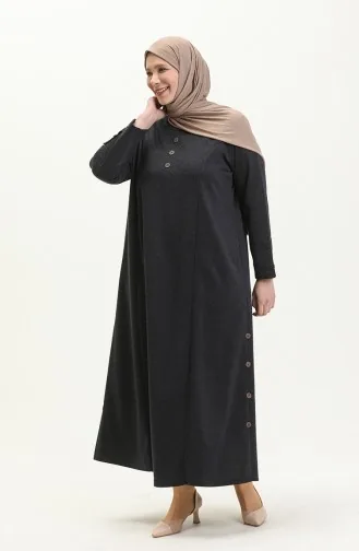 Robe Grande Taille Boutonnée 4568-02 Bleu Marine 4568-02