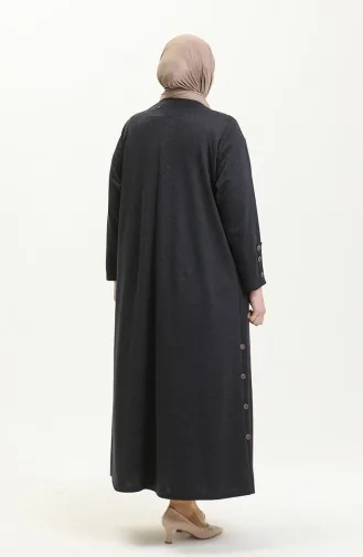 Robe Grande Taille Boutonnée 4568-02 Bleu Marine 4568-02