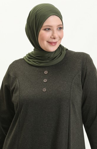 Campagne de Solidarité Tremblement de Terre - Robe Grande Taille 4568-03 Khaki 4568-03