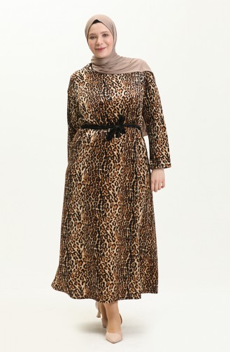 Große Größe Samtkleid 4904-01 Schwarz 4904-01
