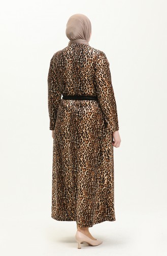 Große Größe Samtkleid 4904-01 Schwarz 4904-01