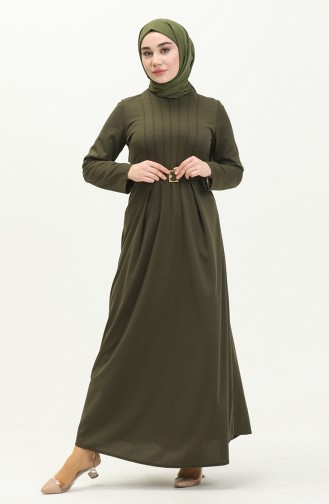 Robe à Ceinture 1404-07 Vert Khaki 1404-07