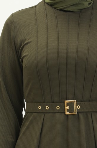 Robe à Ceinture 1404-07 Vert Khaki 1404-07