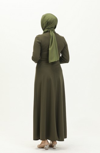 Robe à Ceinture 1404-07 Vert Khaki 1404-07