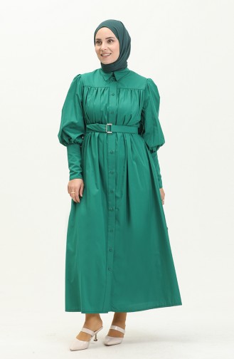 Kleid mit Gürtel 0010-04 Smaragdgrün 0010-04