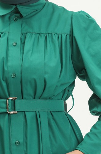 Kleid mit Gürtel 0010-04 Smaragdgrün 0010-04