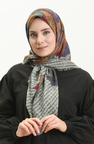 إيشارب منقوش   13209-01 أخضر انديجو 13209-01