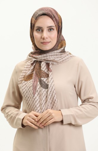 Patterned Scarf 13209-16 Beige Brown 13209-16