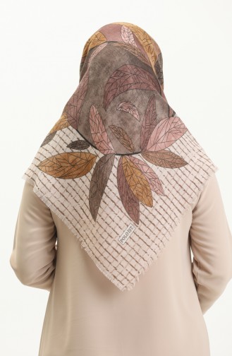 Patterned Scarf 13209-16 Beige Brown 13209-16