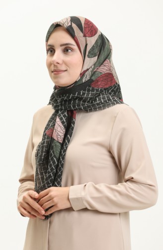 Écharpe à Motifs 13209-17 Noir Cerise 13209-17