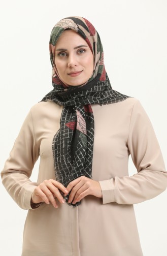 Écharpe à Motifs 13209-17 Noir Cerise 13209-17