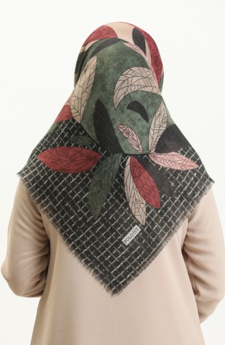 Écharpe à Motifs 13209-17 Noir Cerise 13209-17