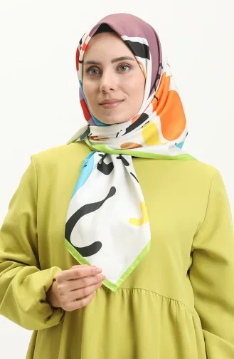 Abstract Twill Scarf M2560-01 Green 2560-01