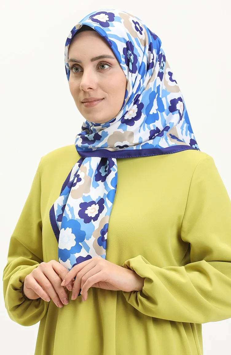 Seerose Twill Kopftuch M2562-02 Sax 2562-02