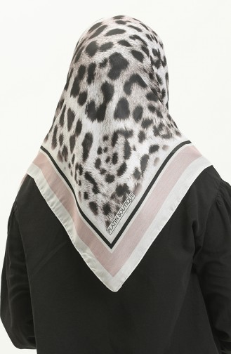 Leopar Desen Soft Eşarp 2004-05 Pudra