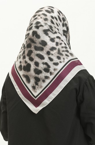 Leopard Pattern Soft Scarf 2004-07 Plum 2004-07