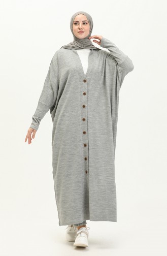 Trikot Strickjacke mit Fledermausärmeln 3240-08 Hellgrau 3240-08