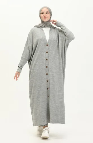 Trikot Strickjacke mit Fledermausärmeln 3240-08 Hellgrau 3240-08