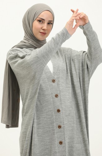 Trikot Strickjacke mit Fledermausärmeln 3240-08 Hellgrau 3240-08