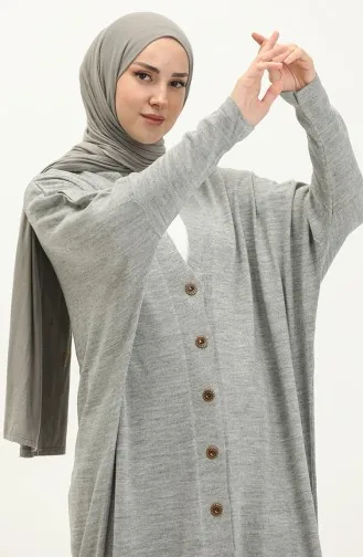 Trikot Strickjacke mit Fledermausärmeln 3240-08 Hellgrau 3240-08