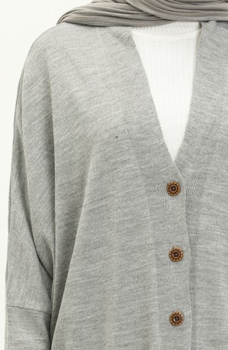 Trikot Strickjacke mit Fledermausärmeln 3240-08 Hellgrau 3240-08