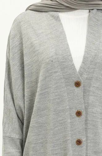 Trikot Strickjacke mit Fledermausärmeln 3240-08 Hellgrau 3240-08