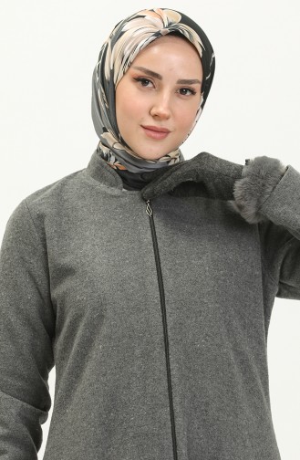 Manteau à Glissière 0022-02 Gris 0022-02