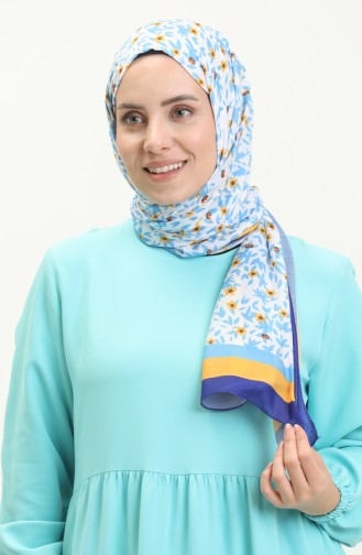 Fleur Pamuk Şal M2583-02 Saks