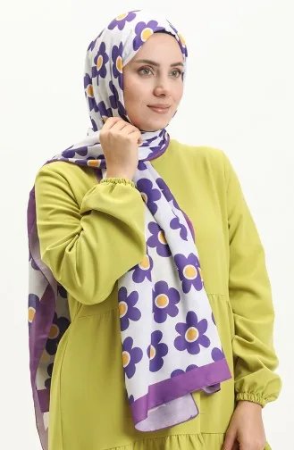Flores Cotton Shawl M2582-02 Magenta 2582-02