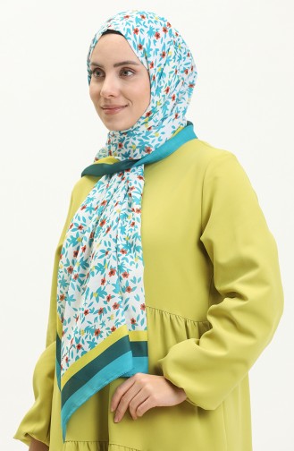 Fleur Cotton Shawl M2583-03 Petrol 2583-03