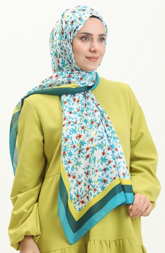 Fleur Cotton Shawl M2583-03 Petrol 2583-03