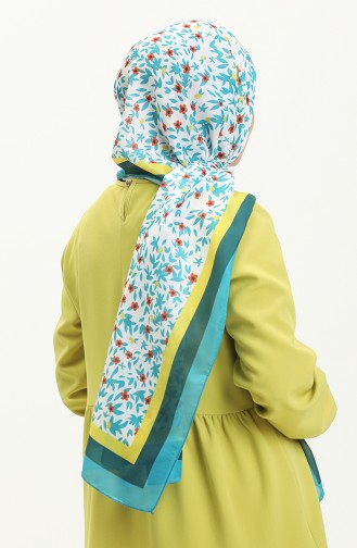 Fleur Cotton Shawl M2583-03 Petrol 2583-03