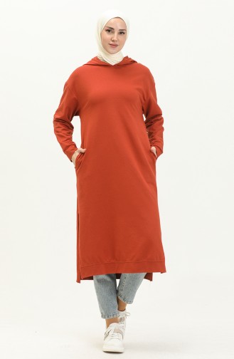 Hooded Sports Tunic 3007-21 Brick Red 3007-21