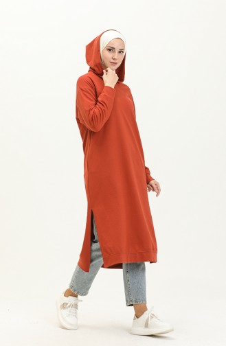Hooded Sports Tunic 3007-21 Brick Red 3007-21