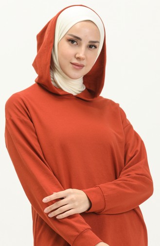 Hooded Sports Tunic 3007-21 Brick Red 3007-21