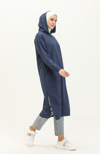 Hooded Sports Tunic 3007-23 Indigo 3007-23