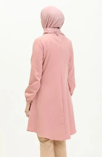 Tunika mit Stoffdetail 1839-04 Pink 1839-04