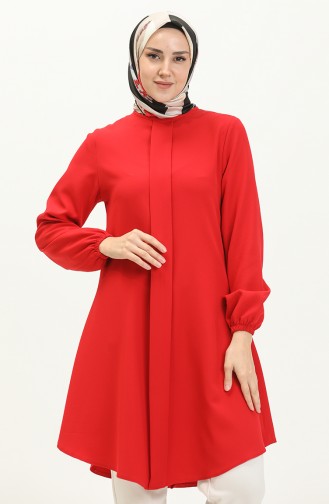 Hidden Button Tunic 1839-07 Red 1839-07