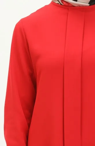 Tunika mit Stoffdetail 1839-07 Rot 1839-07
